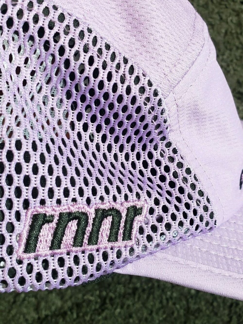 RNNR 5 Panel Running Hat, Purple Distance Cap, All Luck Rabbit, Buckle Strapback - Picture 2 of 6